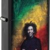 Zippo Bob Marley Lighter Black Matte UV Design