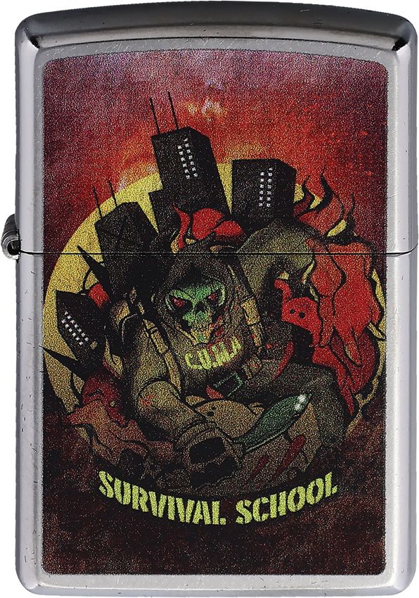Zippo CUMA Urban Survival Lighter - Street Chrome