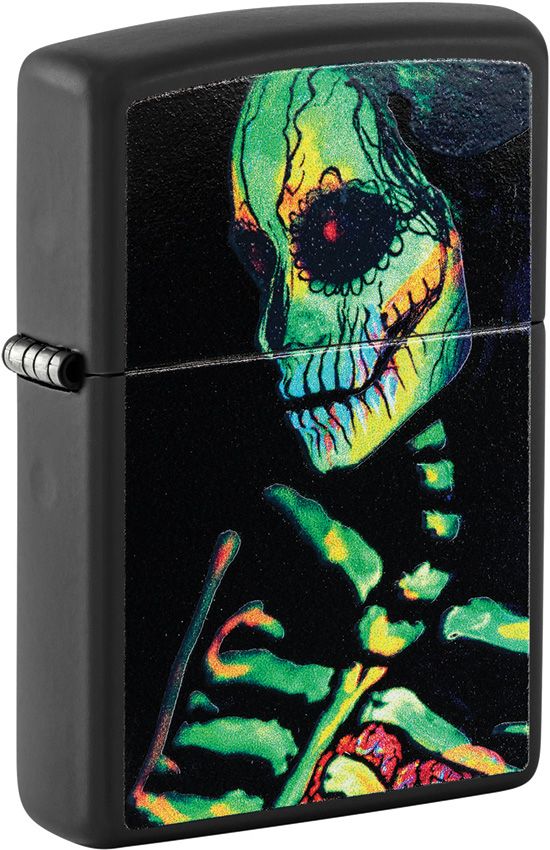 Zippo Sugar Skeleton Black Light Sensitive Lighter