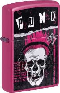 Zippo Punk Skull Lighter - Pink