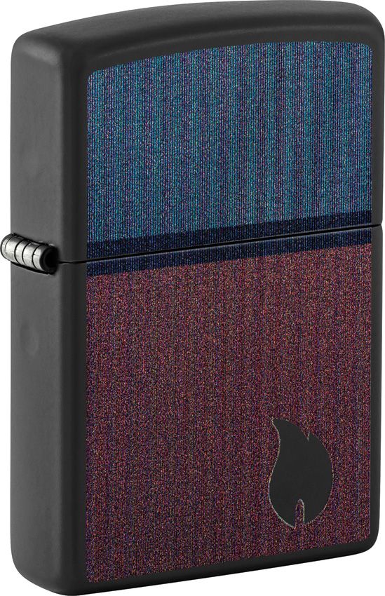 Zippo Color Block Flame Lighter - Black Matte