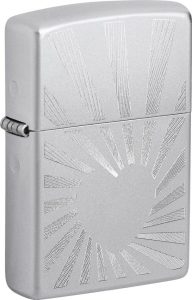 Zippo Love Radiates Lighter - Satin Chrome