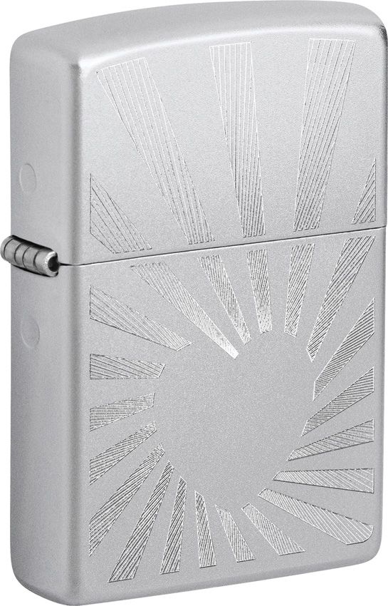 Zippo Love Radiates Lighter - Satin Chrome