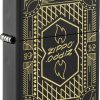 Zippo Lines Design Lighter Black Matte