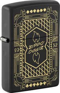 ZO76255 Zippo Lines Design Lighter - Black Matte