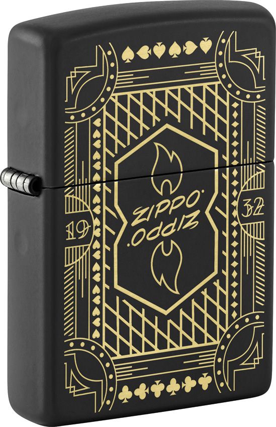 ZO76255 Zippo Lines Design Lighter - Black Matte