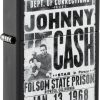 Zippo Johnny Cash Lighter, Black Matte, Boxed