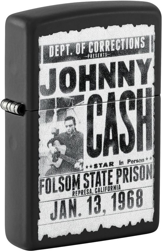 Zippo Johnny Cash Lighter - Black Matte