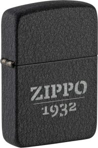 ZO76412 Zippo Design Lighter - Black Crackle Finish