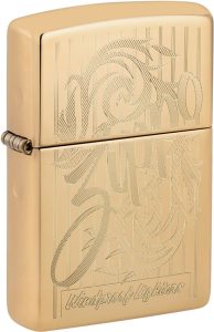 Zippo Swirl Filigree Lighter - High Polish Brass