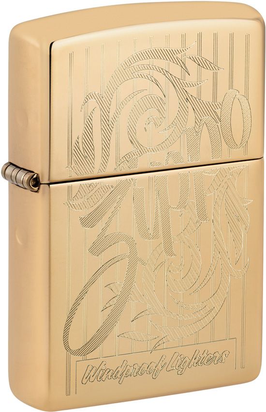 Zippo Swirl Filigree Lighter - High Polish Brass