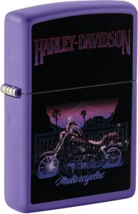 Zippo Harley Davidson Lighter - Purple Matte