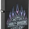 Zippo Harley Davidson Lighter - Black Matte, Boxed