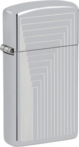 Zippo Slim Laser Pattern Lighter - Compact Design