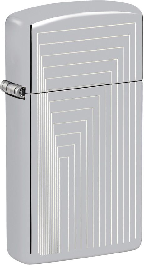 Zippo Slim Laser Pattern Lighter - Compact Design