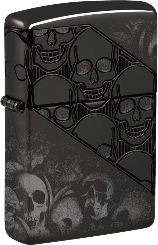 Zippo Skull Collage Lighter - Armor High Polish Black
