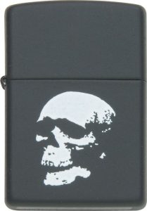 Zippo Skull Lighter - Black Matte