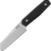 ZA-PAS Geo Fixed Blade Black 3.5" D2 Steel w/ Sheath