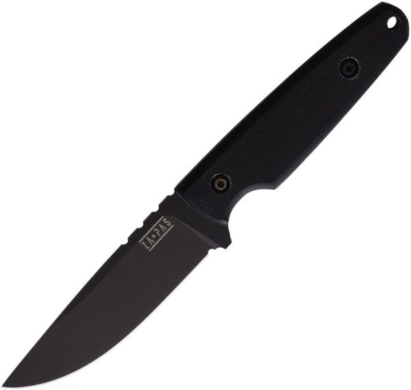 ZA-PAS Knives Handie Fixed Blade - Black G10 Carbon Steel