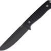 ZA-PAS VICI Fixed Blade Knife 4.75" Black G10 w/ Sheath