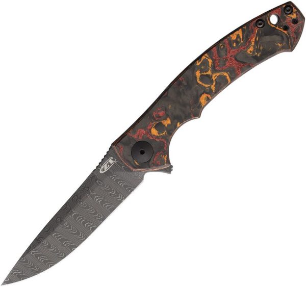 Zero Tolerance Sinkevich Damascus Folding Knife Black Carbon Fiber