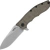 Zero Tolerance Hinderer Slicer Framelock 3.5" CPM-20CV Green Micarta Folding Knife