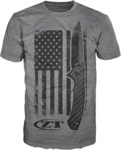 Zero Tolerance American Flag T-Shirt Small Gray Cotton