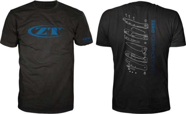 ZT2021S Zero Tolerance Exploded View T-Shirt Small Black