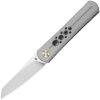 ZX34992A1 Kizer Cutlery Feist 2 Framelock Folding Knife Gray Titanium