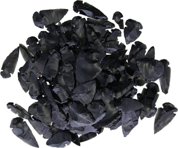 AAH06.jpg Arrowhead Black Obsidian 1.5 inch Assortment