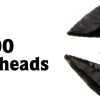 Arrowhead Black Obsidian 3089002 Bulk 100 Assorted Arrowheads