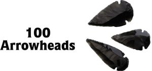 Arrowhead Black Obsidian 3089002 Bulk 100 Assorted Arrowheads