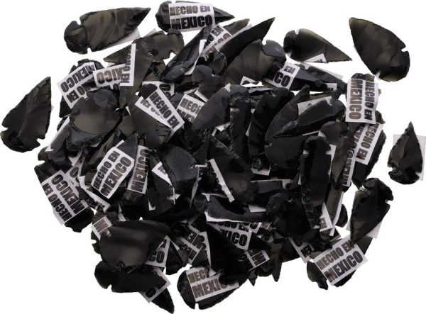 Arrowhead Black Obsidian 3089002 Bulk 100 Assorted Arrowheads