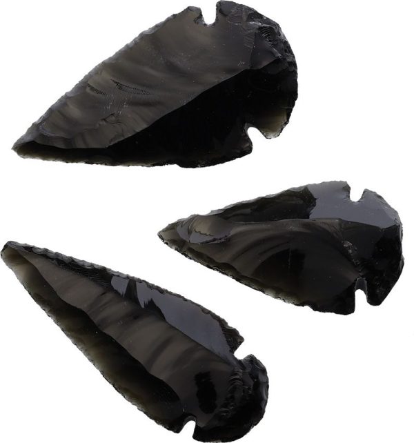 Arrowhead Black Obsidian 3089002 Bulk 100 Assorted Arrowheads