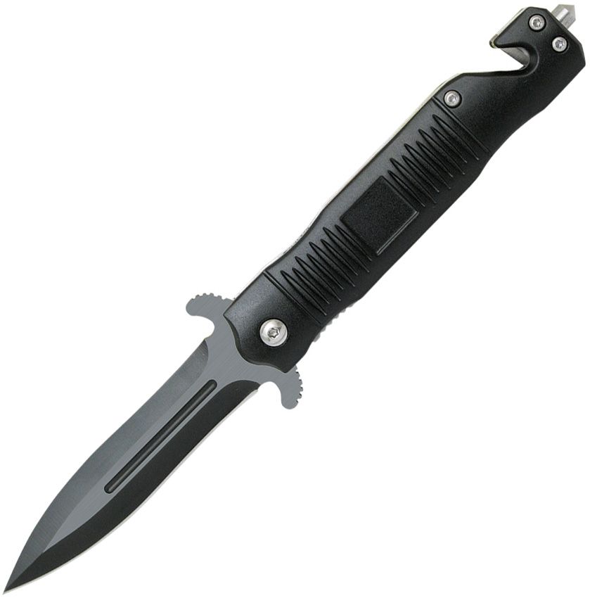 ABKT Tac Stiletto Linerlock Assisted Opening 3.5" Black