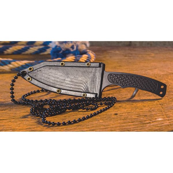 ABKT TAC Recon Ops Neck Knife - Black Oxide Tanto