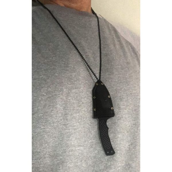 ABKT TAC Recon Ops Neck Knife - Black Oxide Tanto