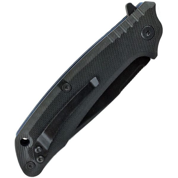 ABKT TAC Predator AB026BL D2 Tanto Blue Linerlock Folding Knife