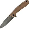 ABKT TAC AB026T Predator Linerlock Folding Knife D2 Steel Tan
