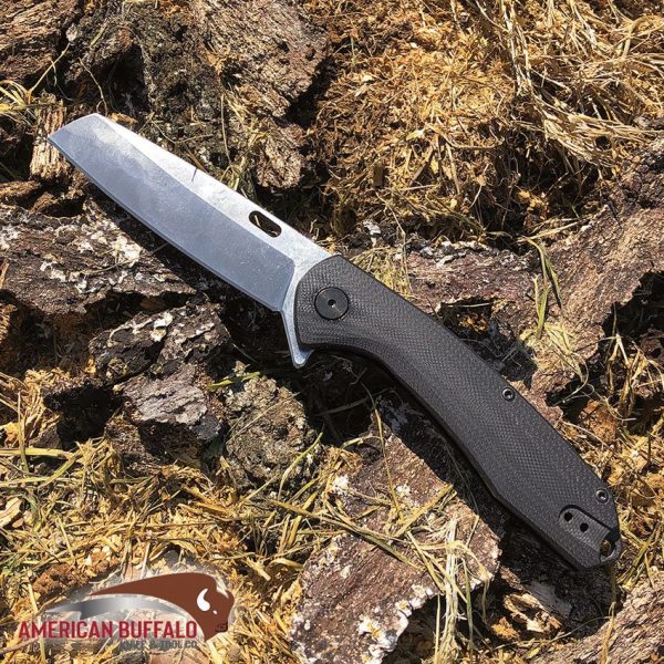 ABKT TAC AB046 Warthog Linerlock Folding Knife D2 Steel Black