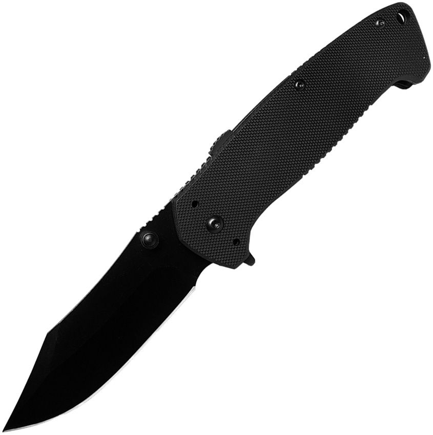 ABKT TAC Night Tracer Linerlock Assisted Opening Folding Knife 3.5" Black