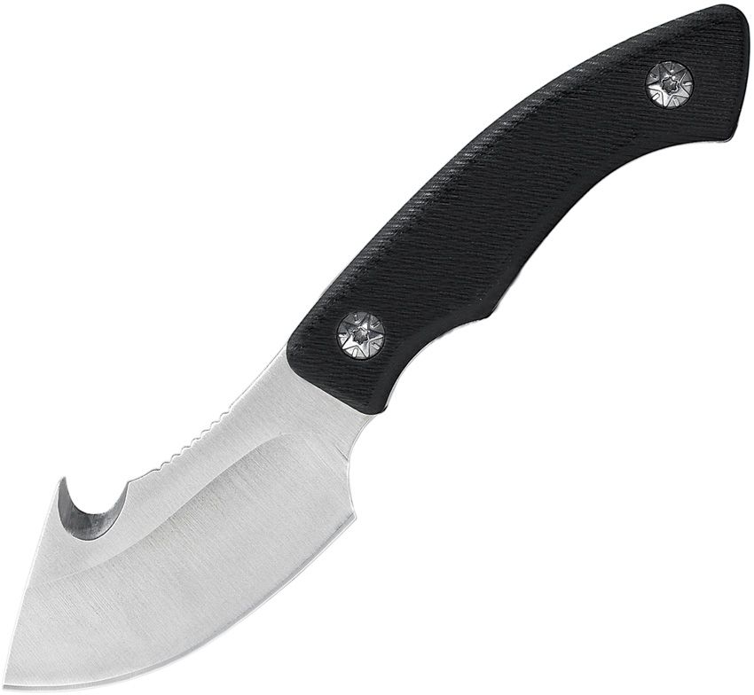 ABKT Tac Grunt Gut Hook Fixed Blade 3" 8Cr13MoV Black G10
