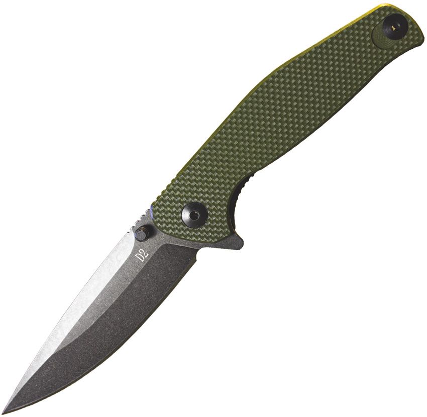 ABKT TAC Catalyst Linerlock Green G10 D2 Blade