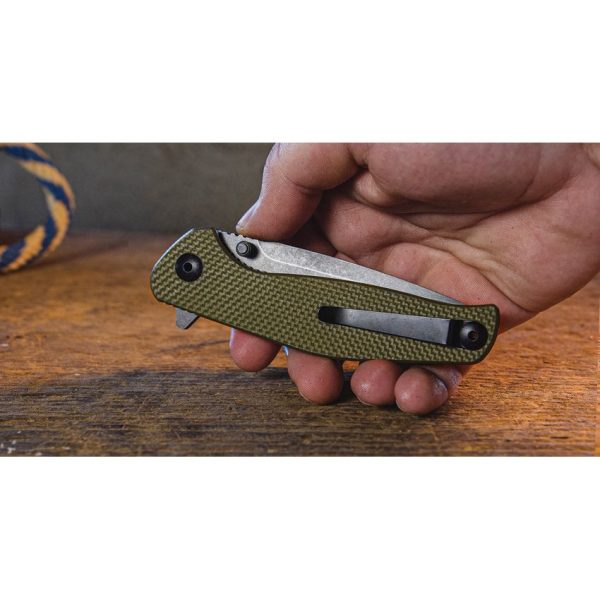 ABKT TAC Catalyst Linerlock Green G10 D2 Blade