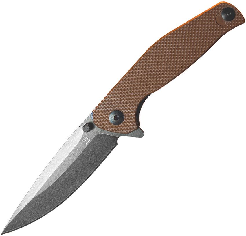 ABKT TAC Catalyst Linerlock Tan G10 D2 Blade