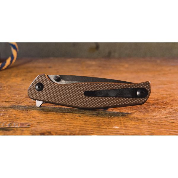 ABKT TAC Catalyst Linerlock Tan G10 D2 Blade