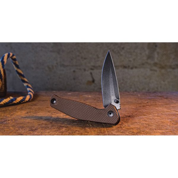 ABKT TAC Catalyst Linerlock Tan G10 D2 Blade