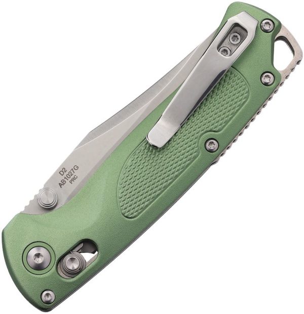 ABKT Tac AB1027G Siege Slide Lock Folding Knife D2 Steel Green