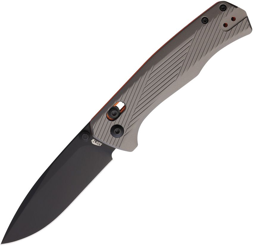 ABKT Tac Interlace Slide Lock Folding Knife 3.5" D2 Gray/Orange