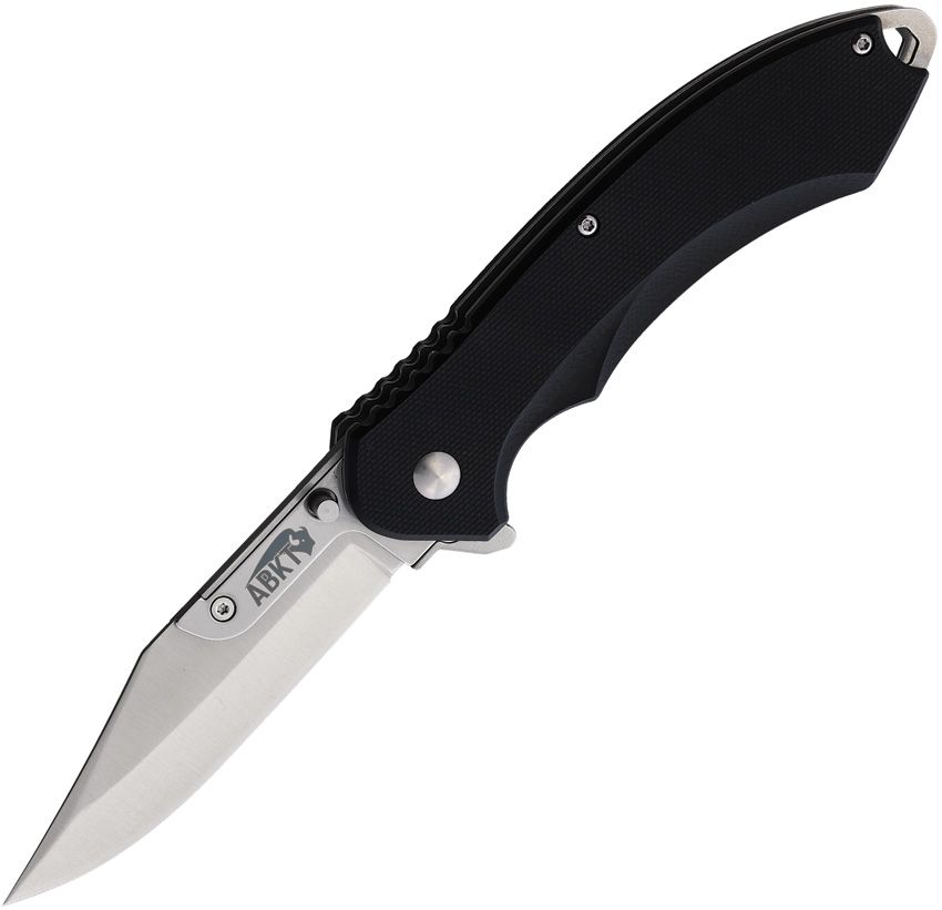 ABKT TAC Switch Linerlock 4.75" Black G10 Folding Knife w/ 3 Blades